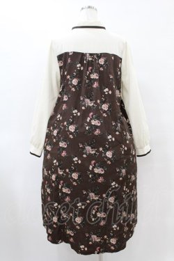 画像2: axes femme / ビスチェ切替Aライン花柄ワンピース M ブラウン H-25-08-15-1037-AX-OP-NS-ZH