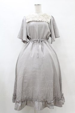 画像1: m petit by misako / レースセーラーワンピース L グレー H-25-08-15-1038-LO-OP-NS-ZH