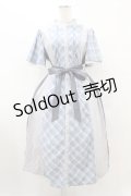 axes femme / チェック切替パッチワークワンピース Free ブルー H-25-08-15-1039-AX-OP-NS-ZH