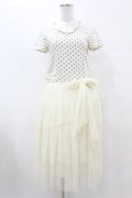 axes femme / ドット×チュールカットワンピース M オフ H-25-08-15-1041-AX-SK-NS-ZH