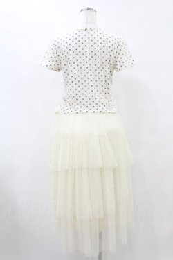 画像2: axes femme / ドット×チュールカットワンピース M オフ H-25-08-15-1041-AX-SK-NS-ZH