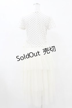 画像2: axes femme / ドット×チュールカットワンピース M オフ H-25-08-15-1041-AX-SK-NS-ZH