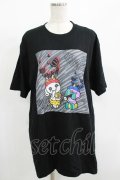 NieR Clothing / プリント半袖CUTSEW XL 黒 H-25-08-15-053-PU-TO-KB-ZH