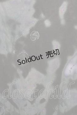 画像4: NieR Clothing / 総柄ZIP半袖パーカー  黒 H-25-08-15-054-PU-TO-KB-ZH