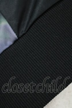 画像5: NieR Clothing / 総柄ZIP半袖パーカー  黒 H-25-08-15-054-PU-TO-KB-ZH