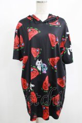 NieR Clothing / 半袖プルパーカー  黒 H-25-08-15-055-PU-TO-KB-ZH