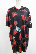 画像1: NieR CLOTHING / 半袖プルパーカー  黒 H-25-08-15-055-PU-TO-KB-ZT164 (1)