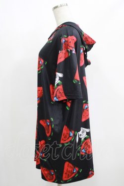 画像2: NieR Clothing / 半袖プルパーカー  黒 H-25-08-15-055-PU-TO-KB-ZH