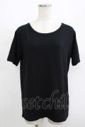 GLAD NEWS / バックプリントTシャツ  黒 H-25-08-15-059-GL-TO-KB-ZH