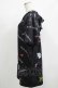 画像2: NieR Clothing / 総柄半袖プルパーカー  黒 H-25-08-15-060-PU-TO-KB-ZH (2)