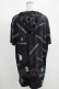 画像3: NieR Clothing / 総柄半袖プルパーカー  黒 H-25-08-15-060-PU-TO-KB-ZH (3)