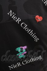 画像4: NieR CLOTHING / 総柄半袖プルパーカー  黒 H-25-08-15-060-PU-TO-KB-ZT164 (4)
