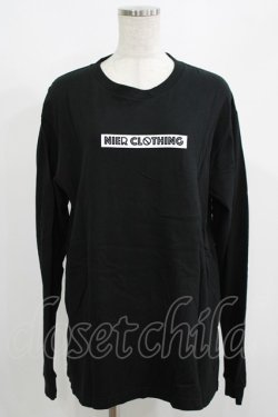 画像1: NieR Clothing / BOX LOGO BLACK CUTSEW M 黒 H-25-08-15-062-PU-TO-KB-ZH