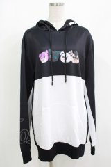 NieR Clothing / プリントプルパーカー  黒×白 H-25-08-15-064-PU-TO-KB-ZH