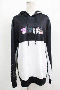 NieR Clothing / プリントプルパーカー  黒×白 H-25-08-15-064-PU-TO-KB-ZH