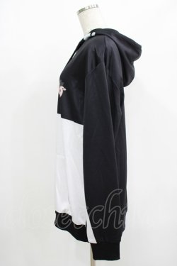 画像2: NieR Clothing / プリントプルパーカー  黒×白 H-25-08-15-064-PU-TO-KB-ZH