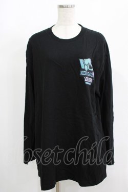 画像1: NieR Clothing / ONE君ポイントロングカットソー  黒 H-25-08-15-066-PU-TO-KB-ZH