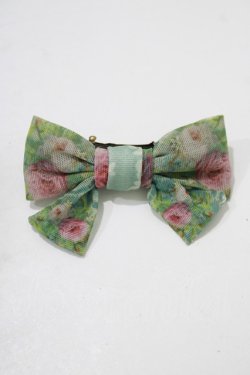 画像1: Michal Negrin / リボンバレッタ  グリーン H-25-08-15-077-LO-AC-KB-ZH