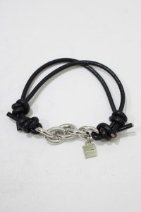 MILKBOY / LEATHER＆CHAINブレス  ブラック×シルバー H-25-08-15-078-MB-AC-KB-ZH