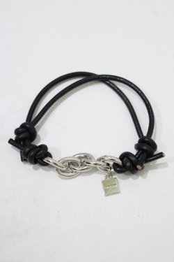 画像1: MILKBOY / LEATHER＆CHAINブレス  ブラック×シルバー H-25-08-15-078-MB-AC-KB-ZH