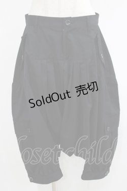 画像1: GADGET GROW / サイドポケットサルエルパンツ  黒 H-25-08-15-020-GO-PA-KB-ZH