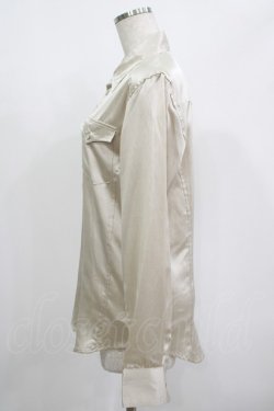 画像2: GADGET GROW / サテンロングスリーブブラウス  ベージュ H-25-08-15-022-GO-BL-KB-ZH