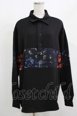 画像1: NieR Clothing / 切替長袖トップス  黒 H-25-08-16-001-PU-TO-KB-ZH