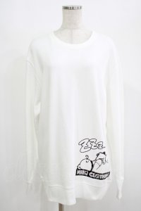 NieR Clothing / プリントSWEAT  XL 白 H-25-08-16-031-PU-TO-KB-ZH