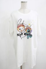NieR Clothing / プリントCOTTON CUTSEW  白 H-25-08-16-032-PU-TO-KB-ZH