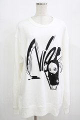 NieR Clothing / プリントSWEAT  2XL 白 H-25-08-16-034-PU-TO-KB-ZH