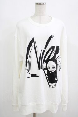 画像1: NieR Clothing / プリントSWEAT  2XL 白 H-25-08-16-034-PU-TO-KB-ZH
