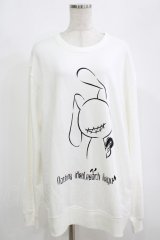 NieR Clothing / プリントSWEAT  2XL 白 H-25-08-16-035-PU-TO-KB-ZH