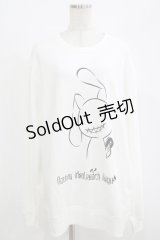 NieR Clothing / プリントSWEAT  2XL 白 H-25-08-16-035-PU-TO-KB-ZH