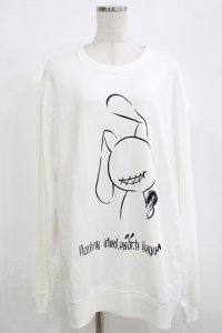 NieR Clothing / プリントSWEAT  2XL 白 H-25-08-16-035-PU-TO-KB-ZH