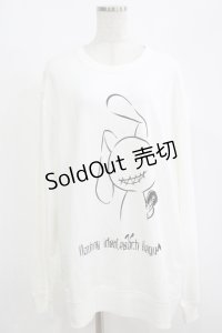 NieR Clothing / プリントSWEAT  2XL 白 H-25-08-16-035-PU-TO-KB-ZH