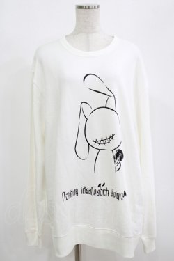 画像1: NieR Clothing / プリントSWEAT  2XL 白 H-25-08-16-035-PU-TO-KB-ZH