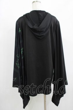 画像3: NieR Clothing / STRETCH PULLOVER着物風袖【和柄漢字】  黒 H-25-08-16-004-PU-TO-KB-ZH