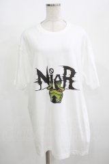 NieR Clothing / プリント半袖CUTSEW XL 白 H-25-08-16-038-PU-TO-KB-ZH