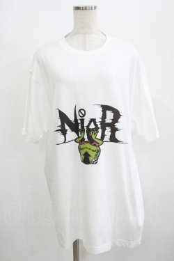 画像1: NieR Clothing / プリント半袖CUTSEW XL 白 H-25-08-16-038-PU-TO-KB-ZH