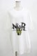 画像1: NieR Clothing / プリント半袖CUTSEW XL 白 H-25-08-16-038-PU-TO-KB-ZH (1)