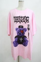 Amilige / Nurse BearプリントTシャツ  ピンク H-25-08-16-039-PU-TO-KB-ZH