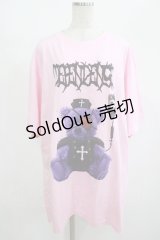 Amilige / Nurse BearプリントTシャツ  ピンク H-25-08-16-039-PU-TO-KB-ZT494