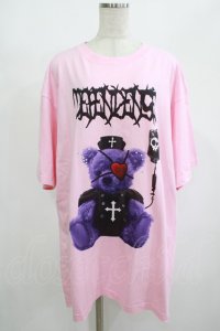 Amilige / Nurse BearプリントTシャツ  ピンク H-25-08-16-039-PU-TO-KB-ZH
