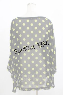 画像3: HELL CAT PUNKS / ドット切替ドルマンカットソー  ブラック×イエロー H-25-08-16-040-PU-TO-KB-ZH
