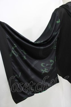 画像4: NieR Clothing / STRETCH PULLOVER着物風袖【和柄漢字】  黒 H-25-08-16-004-PU-TO-KB-ZH