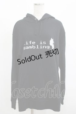 画像1: NieR Clothing / プリントプルパーカー  黒 H-25-08-16-042-PU-TO-KB-ZH