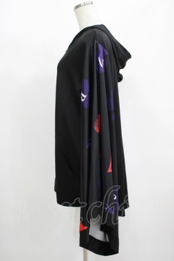 画像2: NieR Clothing / 着物風袖ZIPパーカー  黒 H-25-08-16-043-PU-TO-KB-ZH