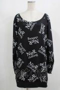 NieR Clothing / プリントトップス  黒ロゴ H-25-08-16-005-PU-BL-KB-ZH