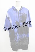NieR Clothing / 半袖ZIPパーカー  青 H-25-08-16-048-PU-TO-KB-ZH