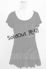 GHOST of HARLEM / レース切替カットソー  黒 H-25-08-16-054-GL-TO-KB-ZH